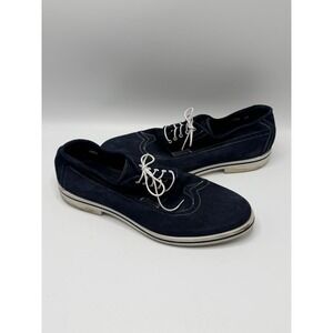 Antonio Maurizi 6833 Wingtip Navy Suede Mens Size 12 EU 45‎ No Box